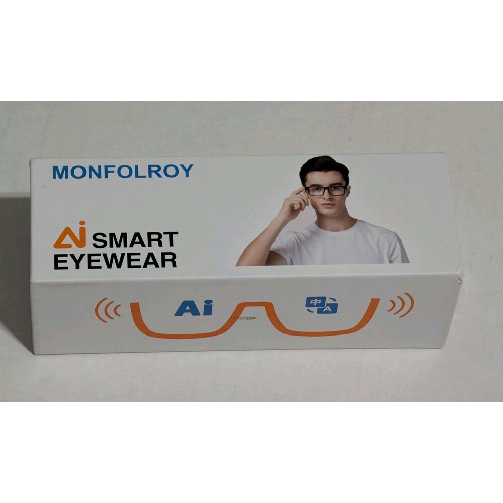 Monfolroy AI Smart Glasses 8MP Camera 1080P Video Translation Bluetooth KL25